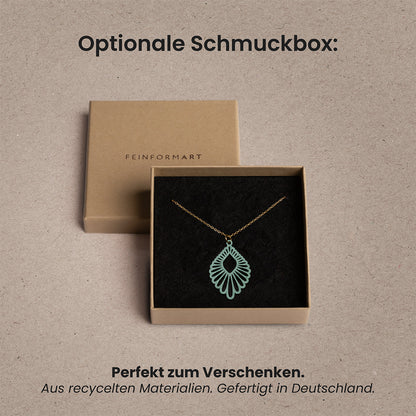 Halskette mit Holzanhänger - 'Mindful'