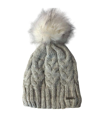 Günstige Strickmütze mit Glitzer » warme Wintermütze mit Fleece Innenfutter » Bommelmütze mit feinen Glitzerfäden