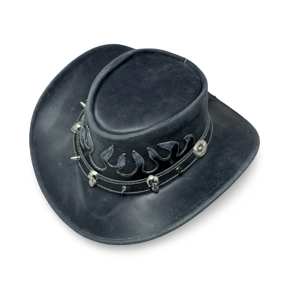 Lederhut Western Cowboy – Outdoor Hut Reiten, Wandern & Abenteuer Shadowflame