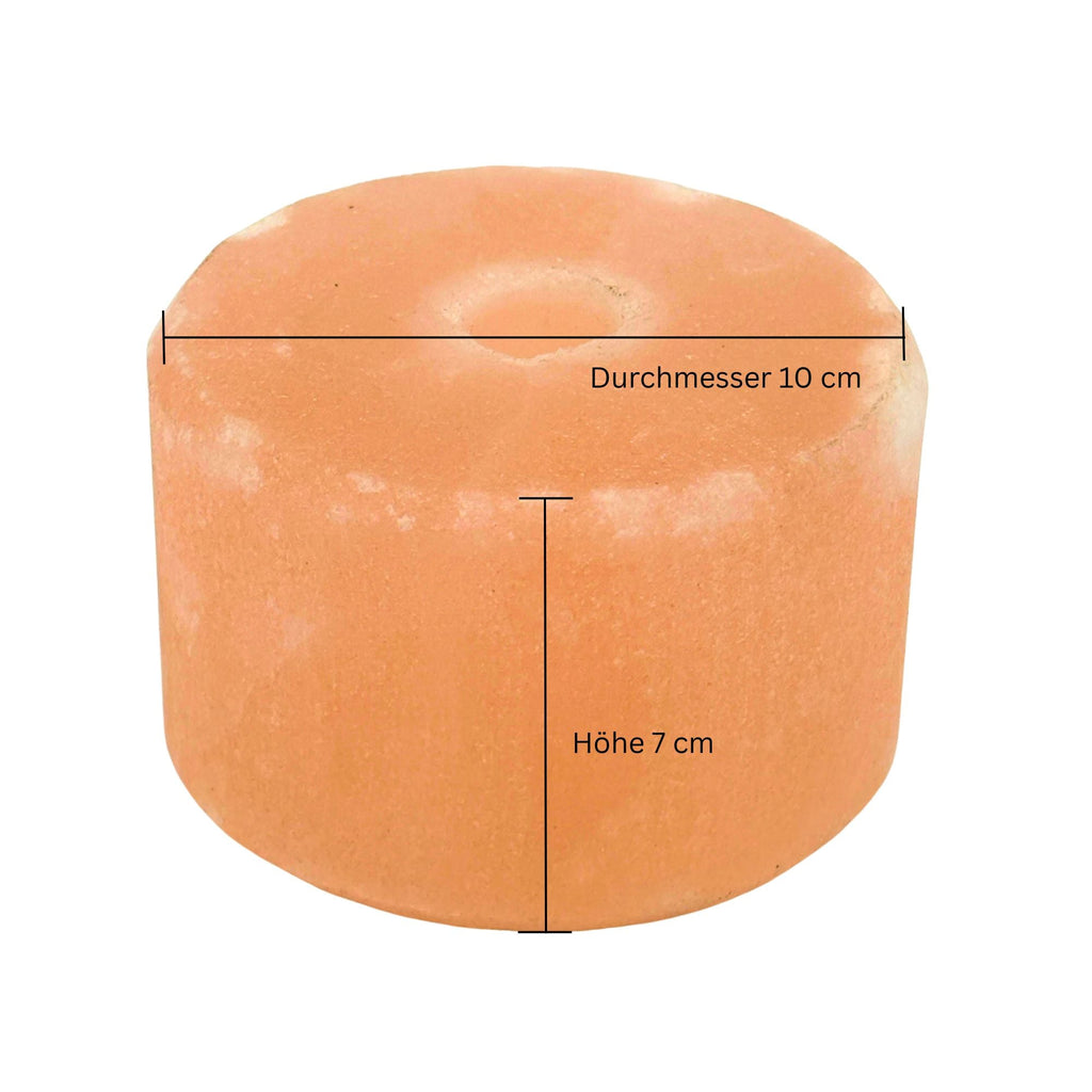Himalaya-Leckstein Set: Halterung aus Birkenholz und 2 Himalaya Salzlecksteinen