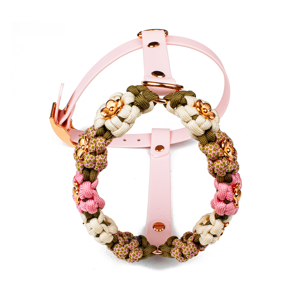 Hundegeschirr Blumen Tierluxe, Paracord, Biothane