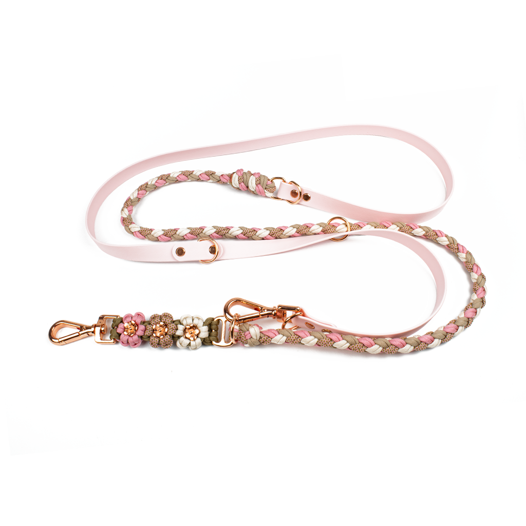 Hundeleine Tierluxe Blumen Biothane Paracord