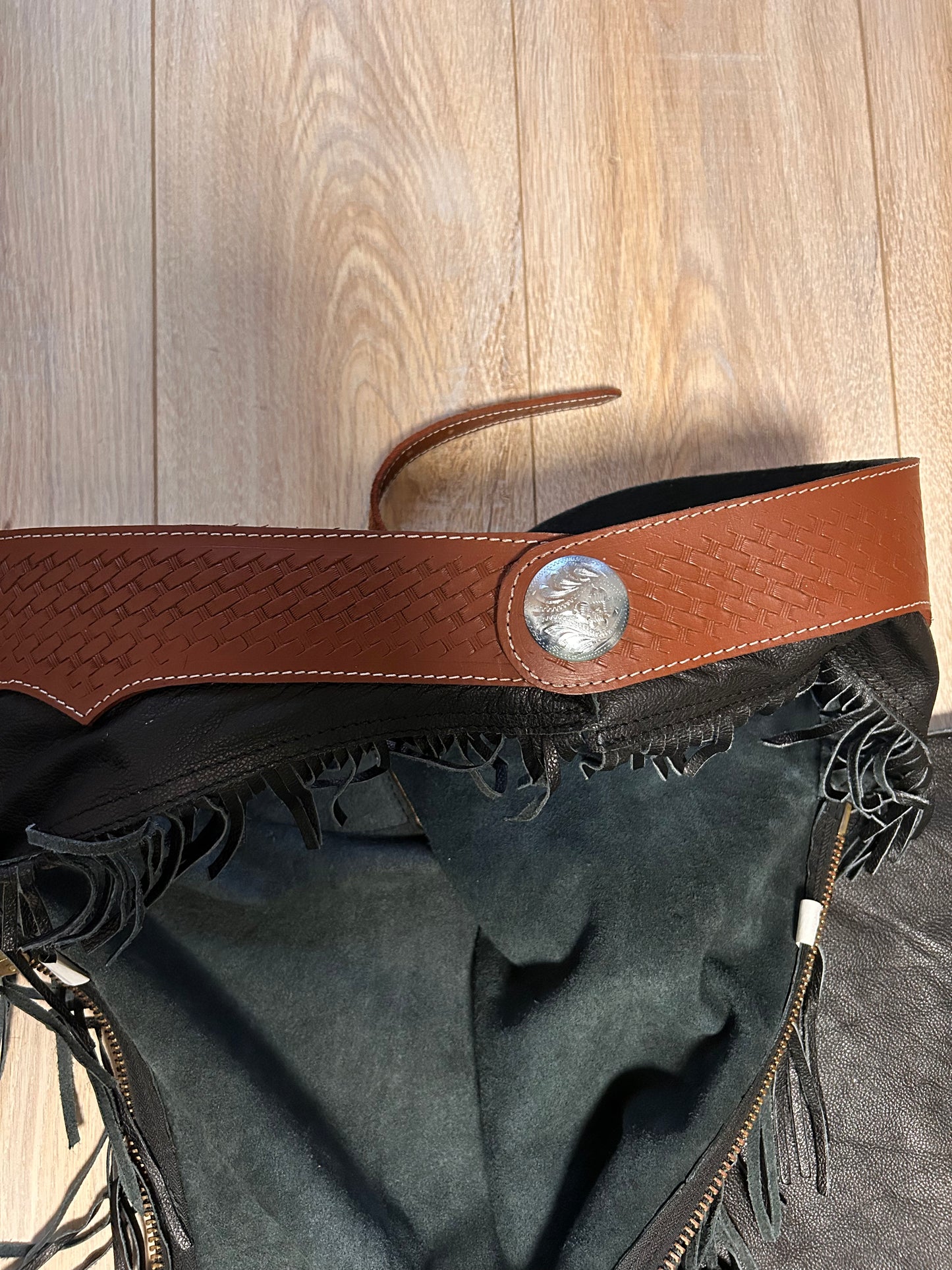 -gebraucht- Glattleder Chaps Gr.L