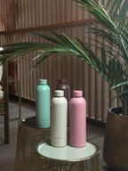 Isolierte Edelstahl Trinkflasche – Braun
