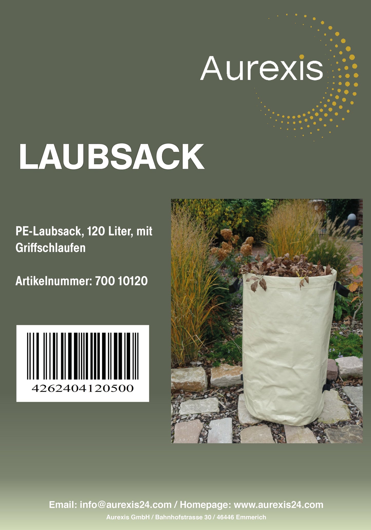 Aurexis Laubsack mit Schlaufen beige