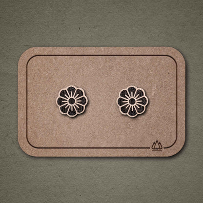 Ohrstecker aus Holz | Blüte