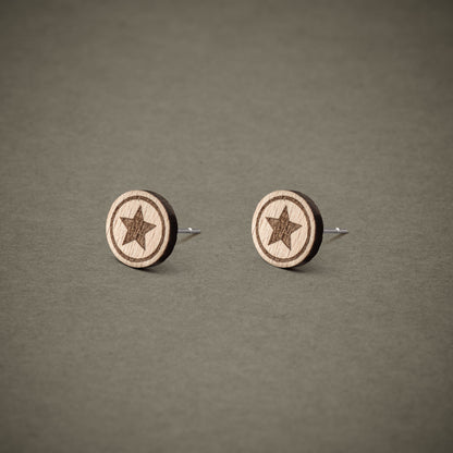 Ohrstecker aus Holz | Stern N°3