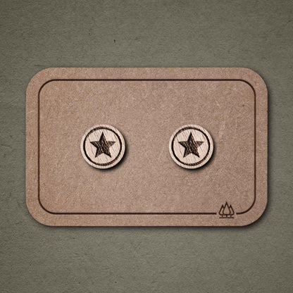 Ohrstecker aus Holz | Stern N°3