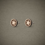 Ohrstecker aus Holz | Stern N°5