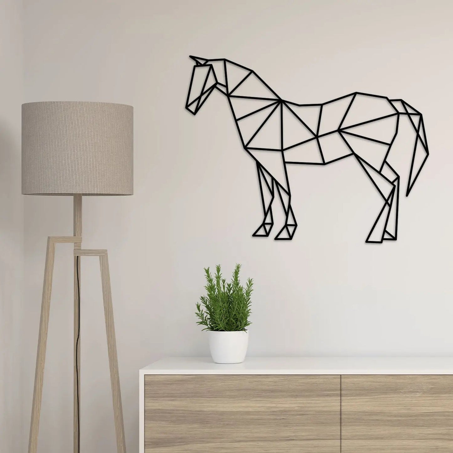 Origami Pferd aus Holz