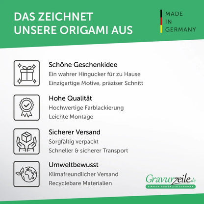 Origami Pferd aus Holz