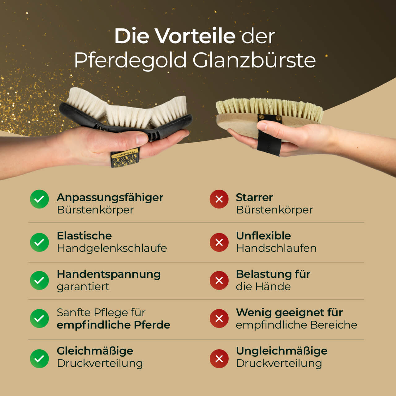 Pferdegold - Glanzbürste
