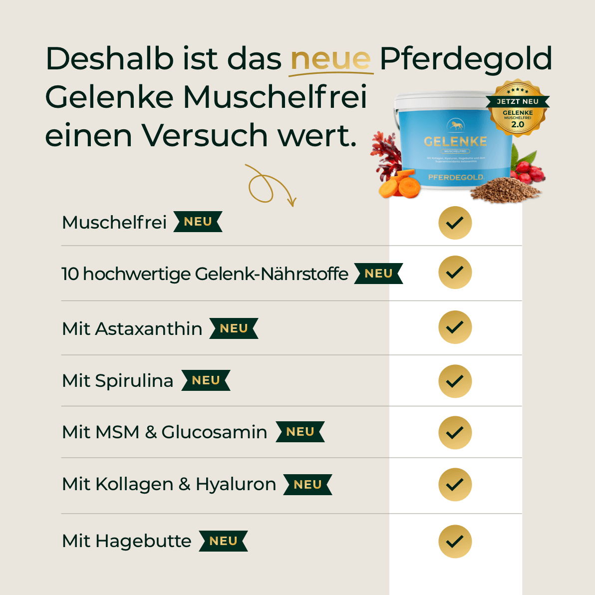 Pferdegold - Gelenke Muschelfrei 2.0