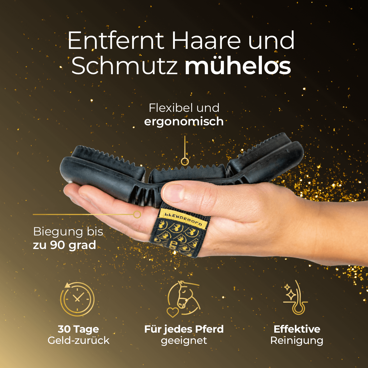 Pferdegold - Gummi Striegel