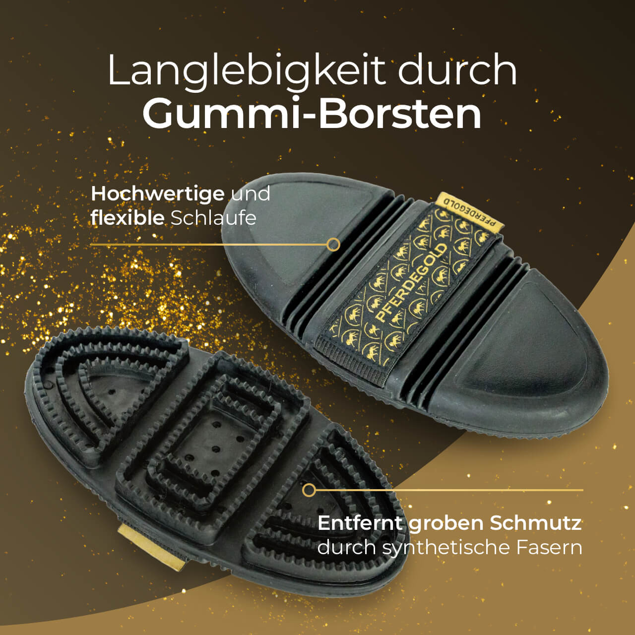 Pferdegold - Gummi Striegel