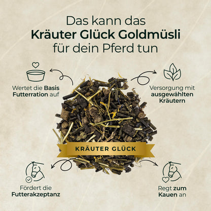 Pferdegold - Goldmüsli® Kräuter Glück