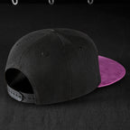 Snapback Cap - Black & Flash-Suede