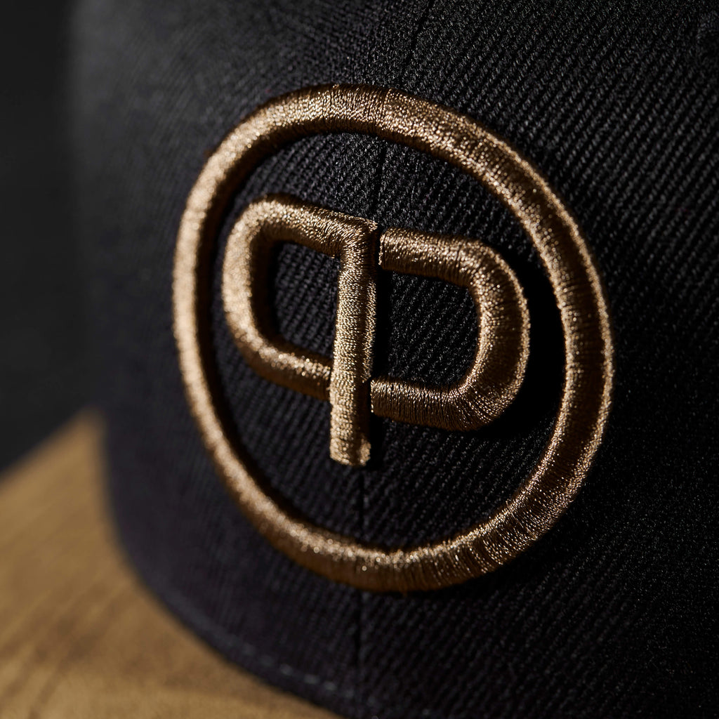 Snapback Cap - Black & Suede