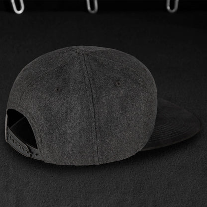 Snapback Cap - Stone & Black-Suede