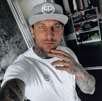 Snapback Cap - Grey & White 2.0