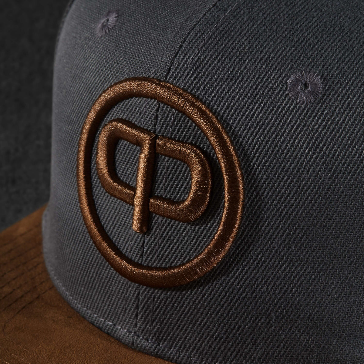 Snapback Cap - Anthracite & Suede
