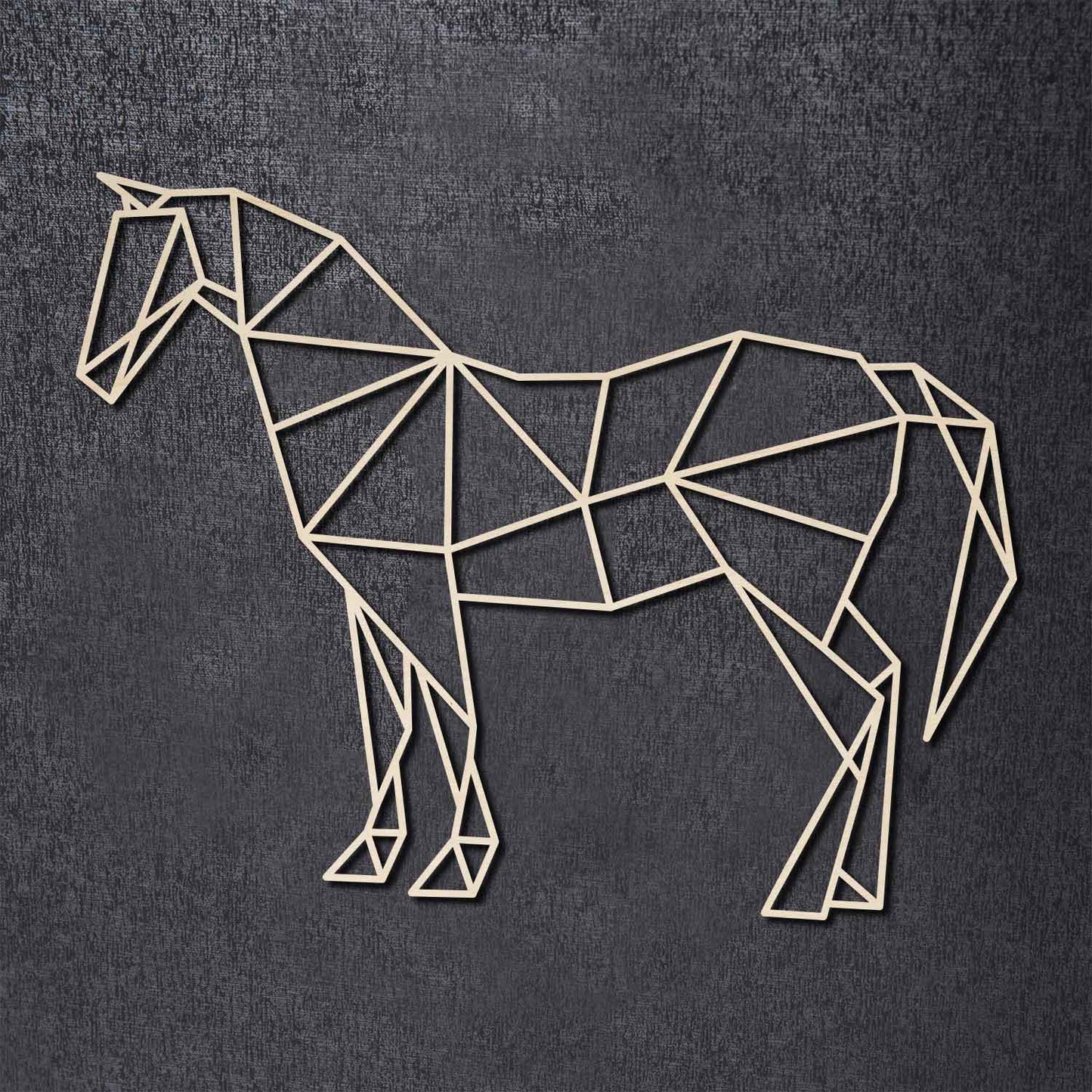 Origami Pferd aus Holz