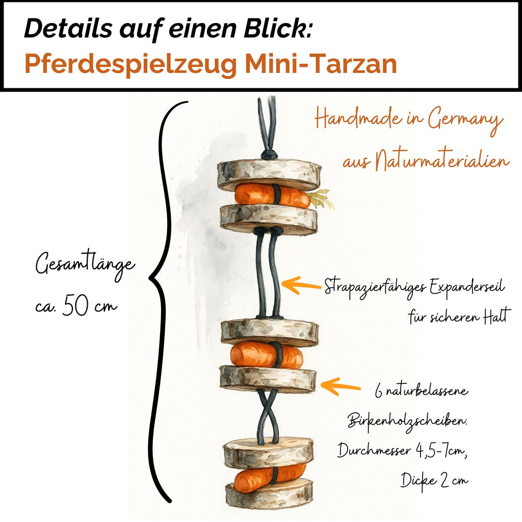 Pferdespielzeug Mini-Tarzan - Spielzeug für Pferde und Ponys gegen Langeweile - Pferdebeschäftigung