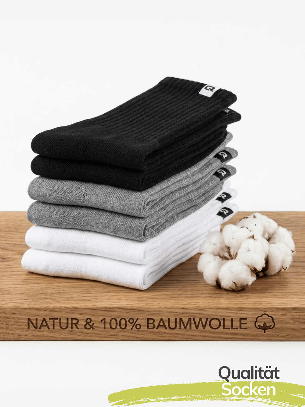 Gepolsterte Tennissocken – 4 Paar | Sportsocken für Damen & Herren | Qolonia