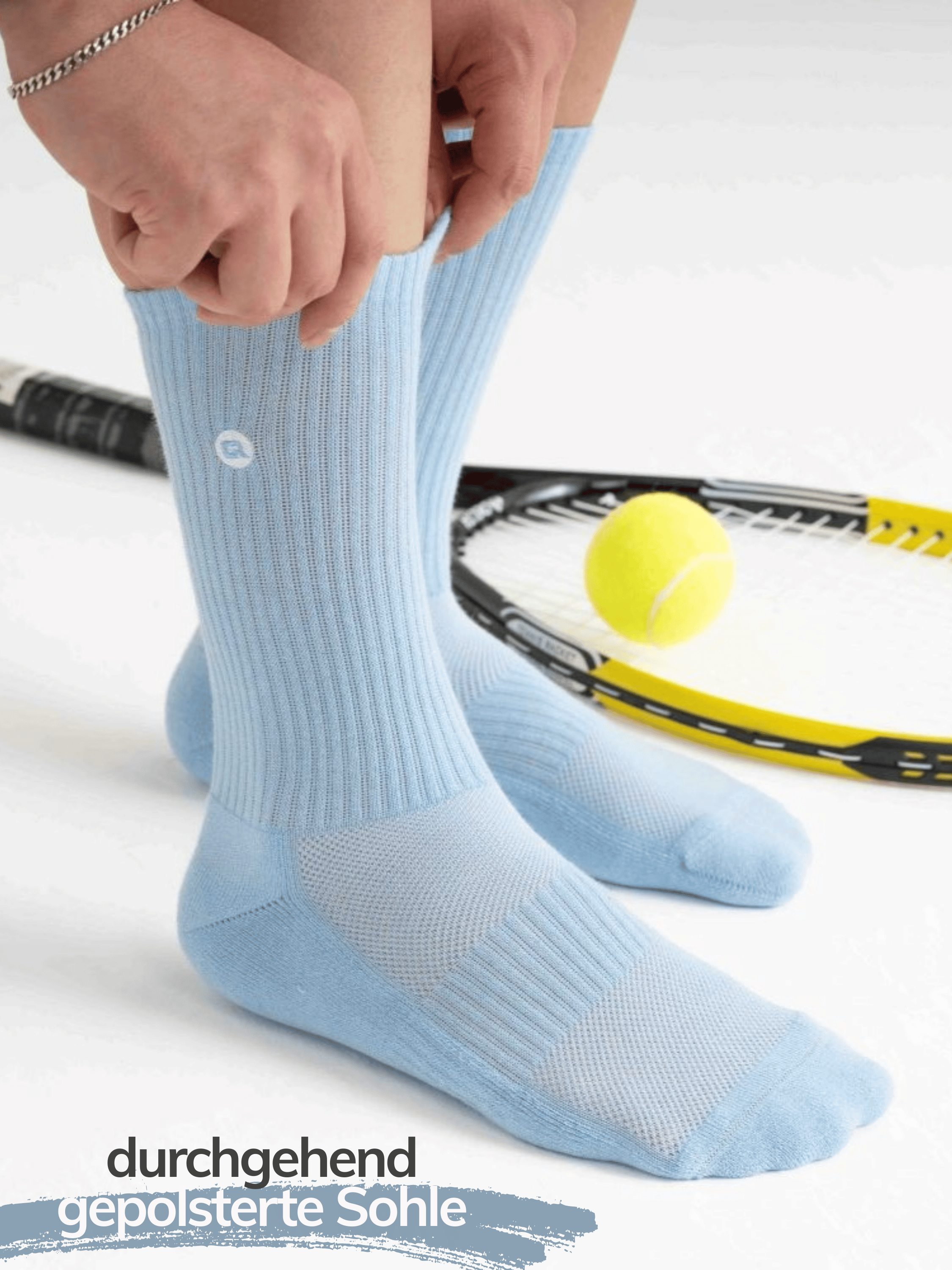 Sportsocken gepolstert für Damen und Herren 4X Paar