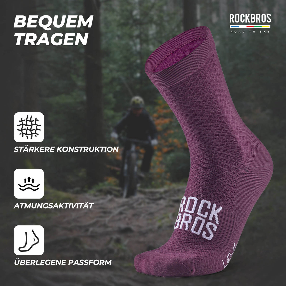 Sportsocken Baumwolle Atmungsaktive Laufsocken