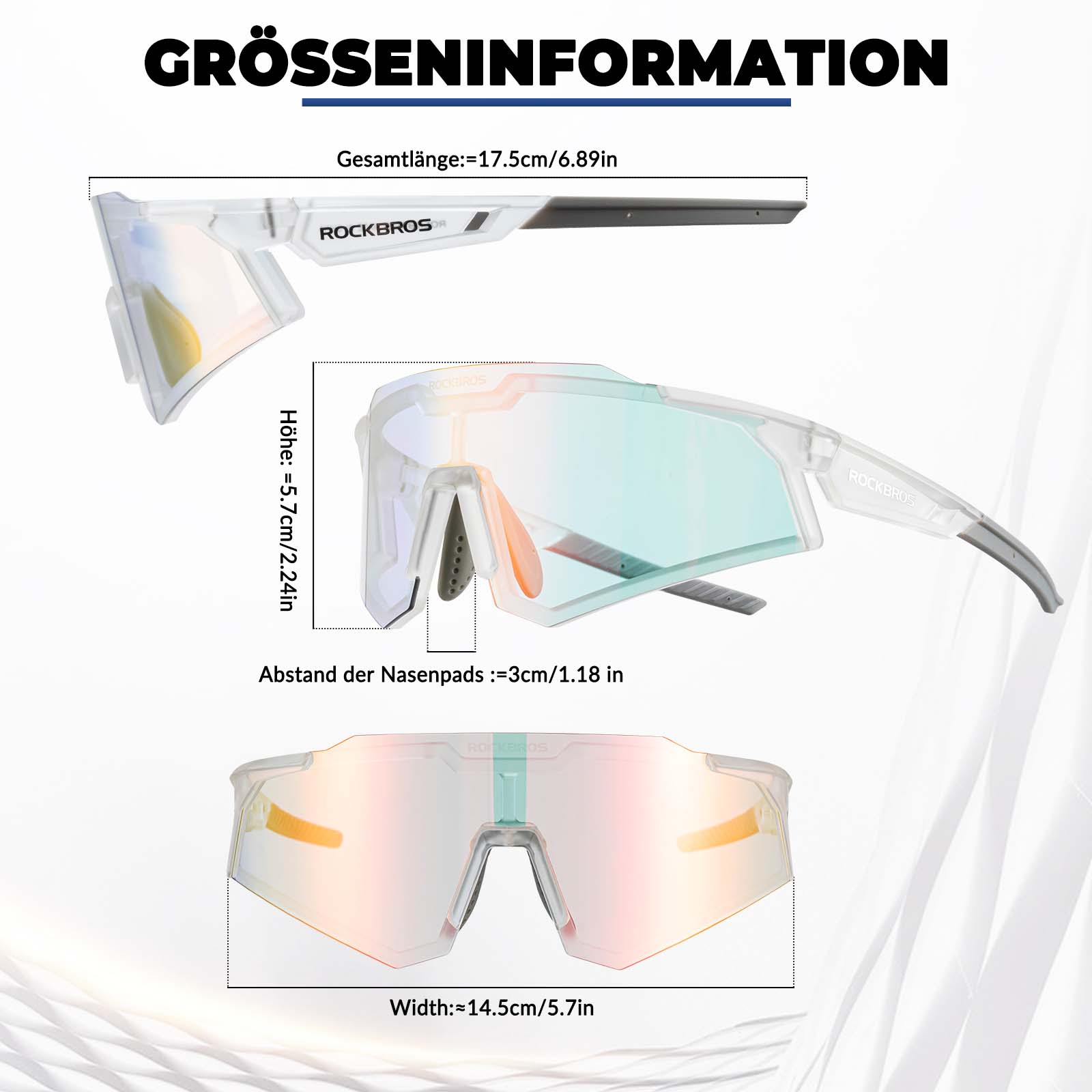 ROCKBROS Sonnenbrille Selbsttönend Outdoor UV400 Schutz