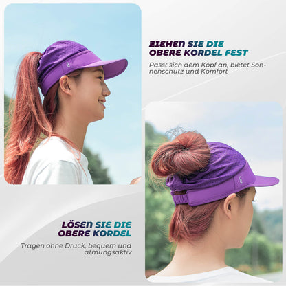 Pferdeschwanz Kappe UV-Schutz Sommer Unisex