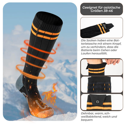 Sportsocken Winter Heizsocken Wiederaufladbar 5000mAh
