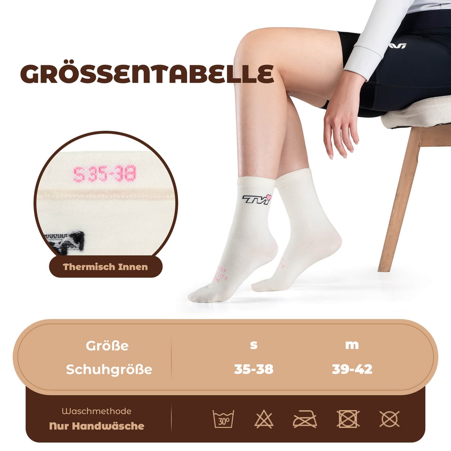 ROCKBROS TVI Damen Sportsocken Atmungsaktive Winter