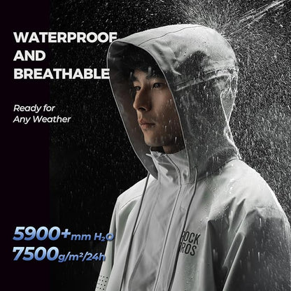 ROCKBROS - Regenjacke Wasserdichte Atmungsaktiv Regenponcho Regenmantel Windjacke