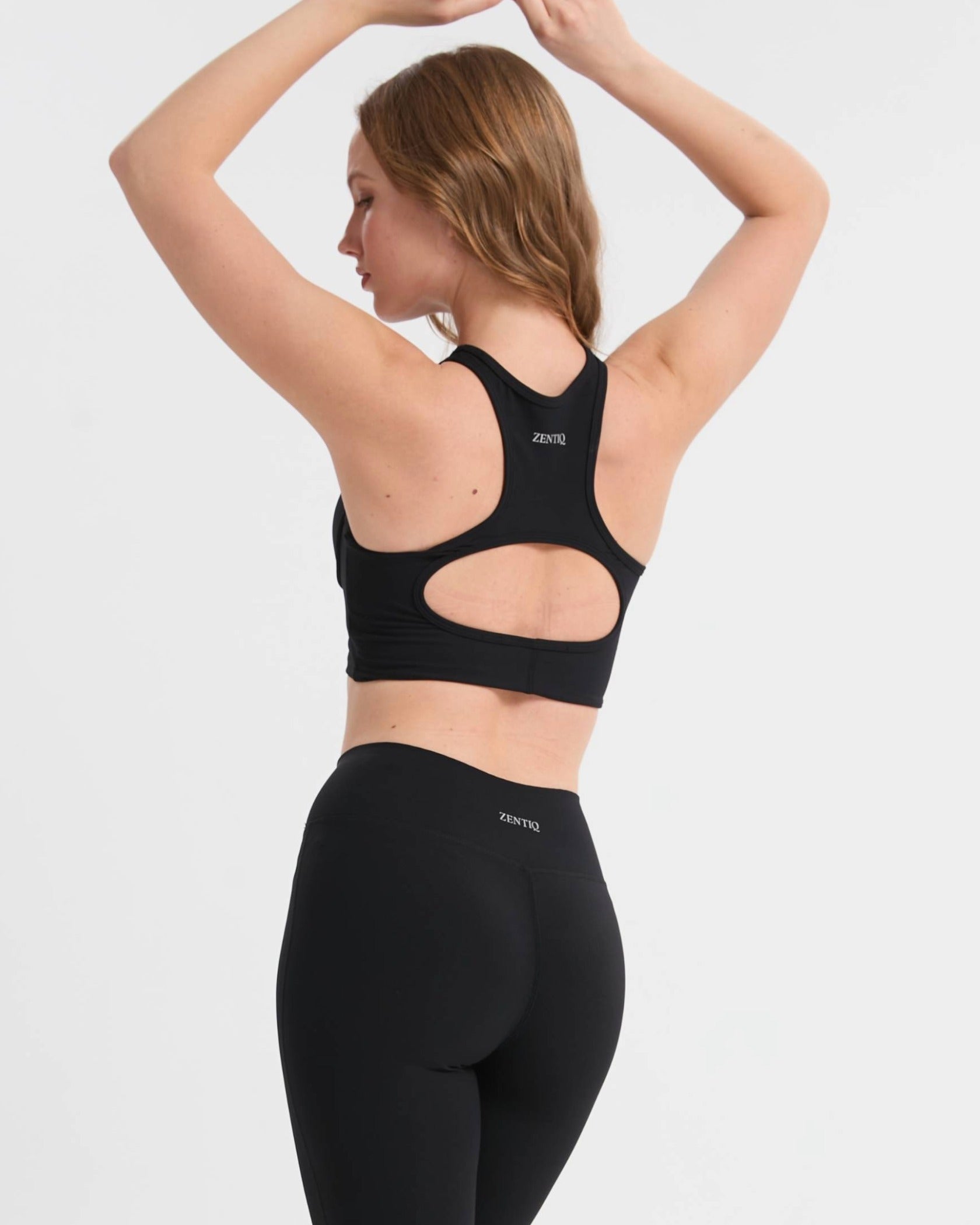Set Bootcut Leggings High Waist + Tank Top gerippt– Schwarz