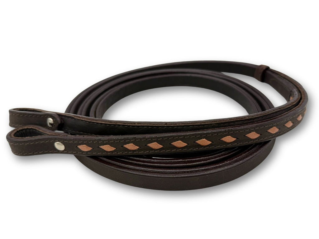 LpTrick - Leder Split Reins dunkelbraun Westernzügel