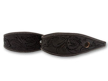 LPTrick - Leder Slobber Bars mit Blumen Punzierung, dunkelbraun
