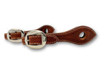 LpTrick - Leder Slobber Bars aus amerikanischem Leder mit Punzierung und Schnalle, braun