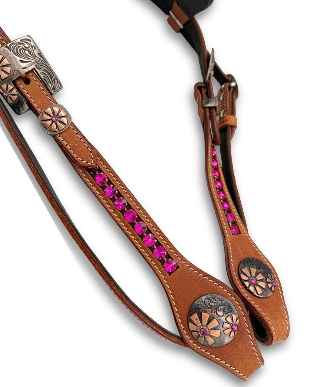 LpTrick - Stirnriemen Westerntrense pink, mit funkelnden Steinen