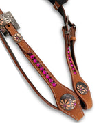 LpTrick - Stirnriemen Westerntrense pink, mit funkelnden Steinen