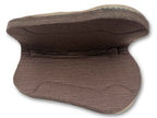 LpTrick - Wollfilz-Westernpad Roundskirt – Braun mit floraler Punzierung & türkisen Akzenten