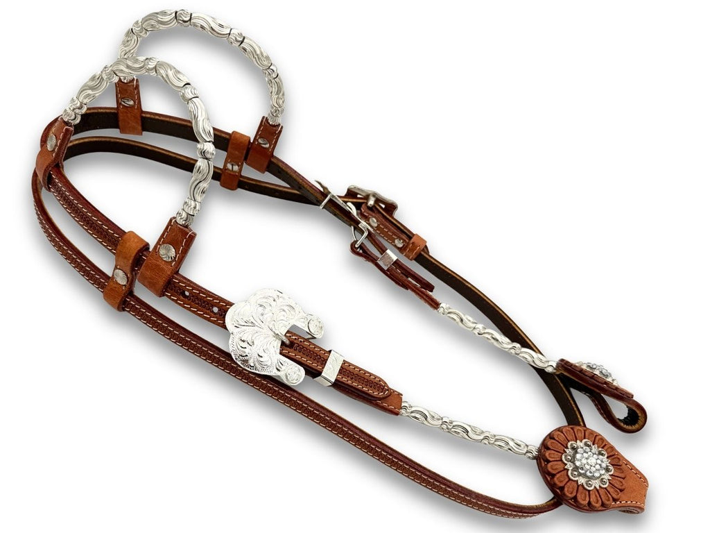 Zweiohr Westerntrense mit Silber Fittings, Zweiohrtrense mit silbernen Earloops