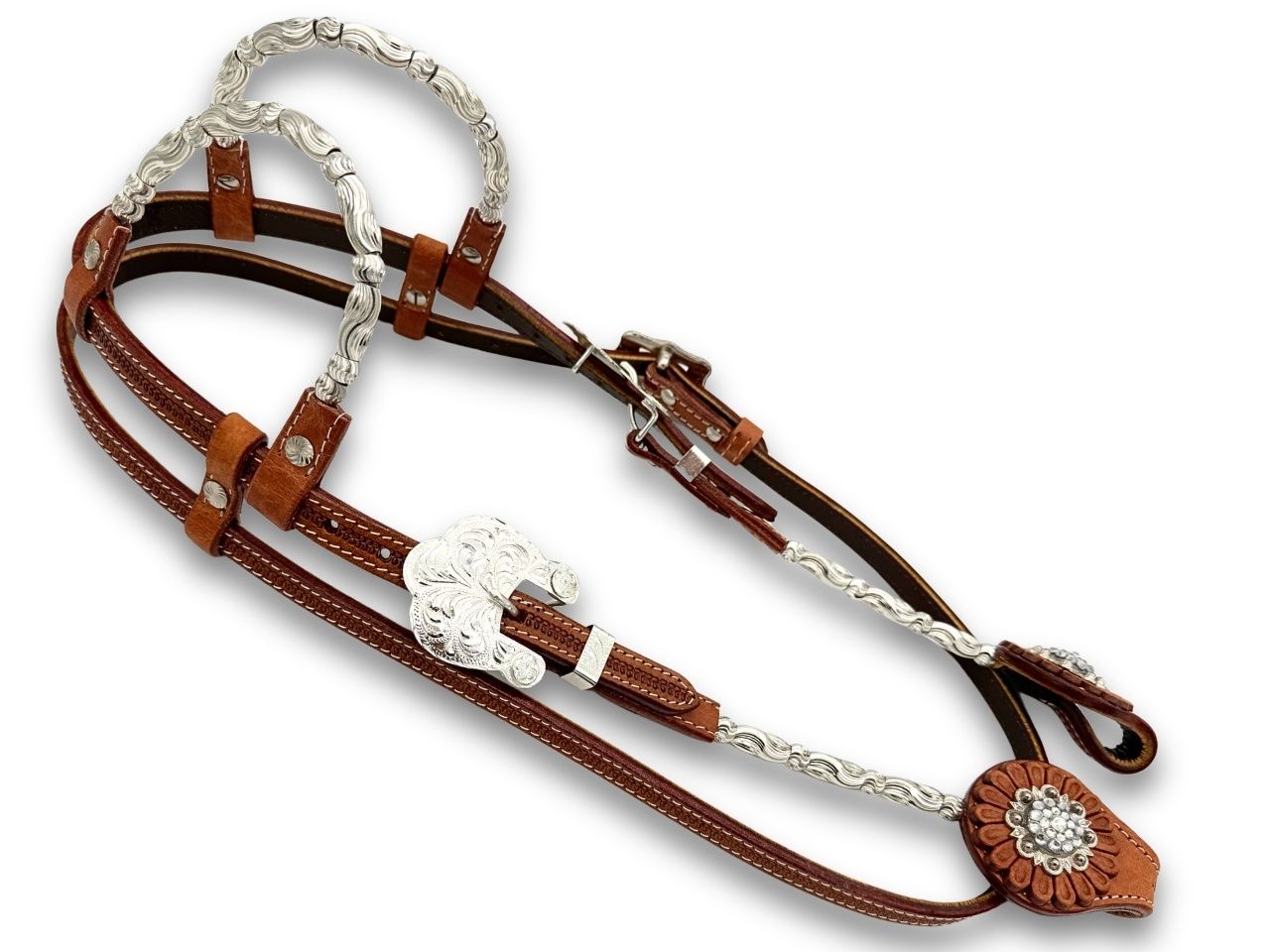 Zweiohr Westerntrense mit Silber Fittings, Zweiohrtrense mit silbernen Earloops
