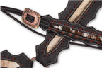 Kaltblut Westernset dunkelbraun mit echthaar Inlay, Set aus Vorderzeug und Trense,