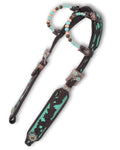 Zweiohr Super Soft anatomische Westerntrense Türkis mit Perlen-Earloop, dunkelbraun