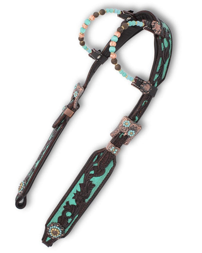 Zweiohr Super Soft anatomische Westerntrense Türkis mit Perlen-Earloop, dunkelbraun