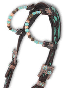 Zweiohr Super Soft anatomische Westerntrense Türkis mit Perlen-Earloop, dunkelbraun,