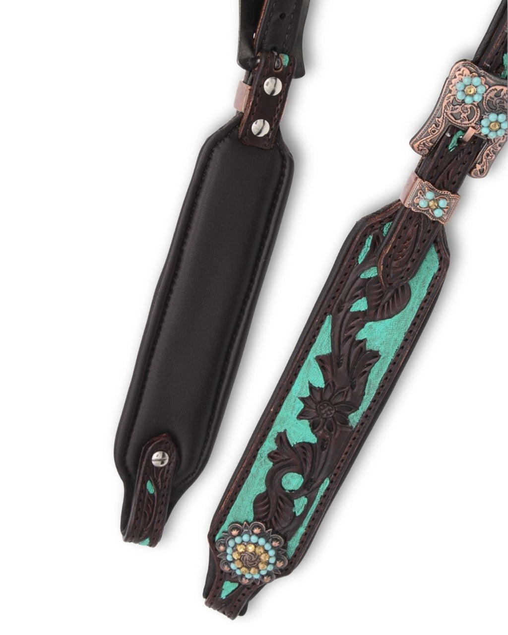 Zweiohr Super Soft anatomische Westerntrense Türkis mit Perlen-Earloop, dunkelbraun,