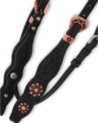 Super Soft Westerntrense Zweiohr Rosegold/Schwarz mit Kehlriemen,